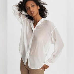 Rag and Bone sheer boyfriend shirt